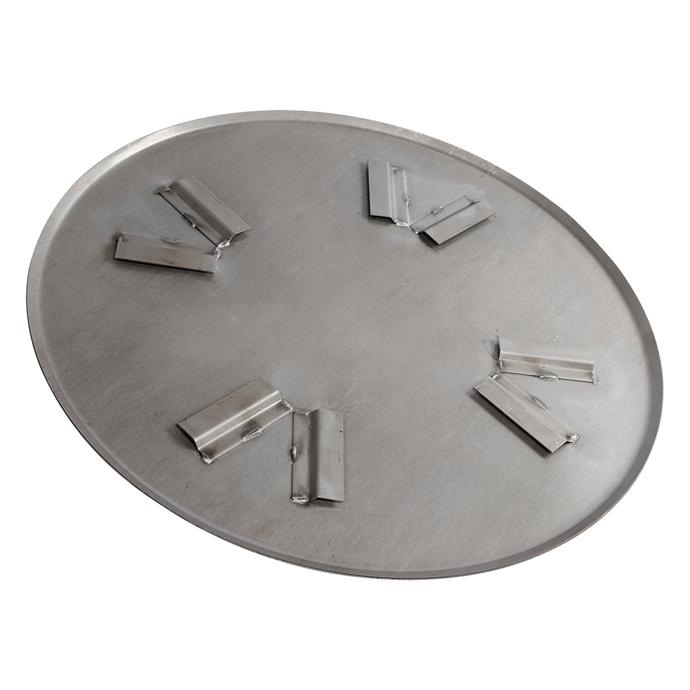 Disc flotor 1200 mm Barikell original, vedere frontală, oțel 3 mm, 8 urechi de prindere, pentru nivelarea timpurie a betonului