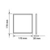 Panou LED Patrat aplicat 12W 4500K - imagine 2