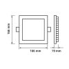 Panou LED Patrat incastrat 12W 4500K - imagine 2